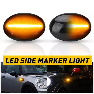 For Mini Cooper R55 R56 R57 R58 R59 LED Flowing Turn Signal Side Marker Lights • $16.14