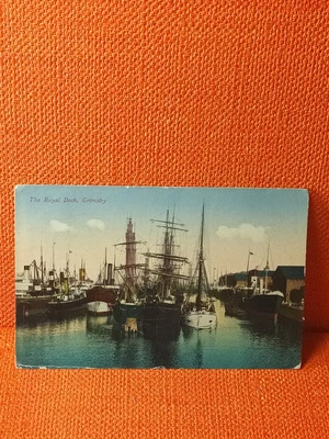 £1.99 • Buy Old Postcard Lincolnshire.  Grimsby.  The Royal Dock. V/2252