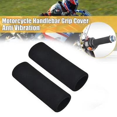 £7.40 • Buy 2pcs Motorcycle Motorbike Anti Vibration Handle Bar Foam Slip Over Grip Covers .