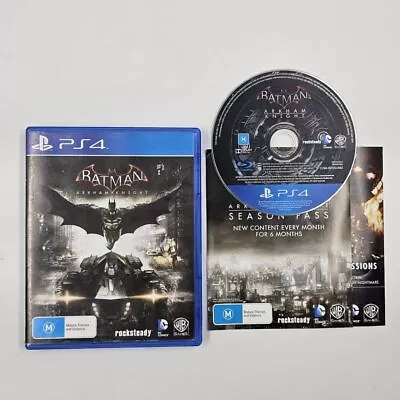 Batman Arkham Knight PS4 Playstation 4 Game + Manual 25F4 • $18.95