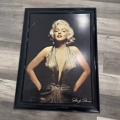 Marilyn Monroe (Gold) Laminated & Framed Poster • $35