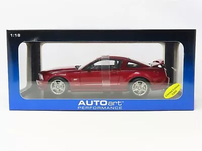 1:18 Scale AUTOart #73012 2005 Ford Mustang GT (2004 Auto Show Version) - Red  • $229.95