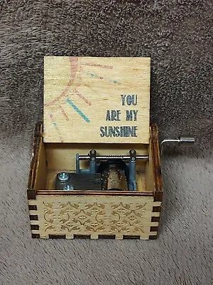 $20 • Buy (Look) Small Wooden Music Box  You Are My Sunshine  