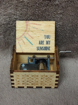 $20 • Buy (Look) Small Wooden Music Box  You Are My Sunshine  