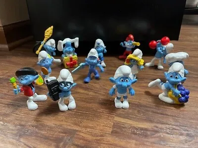 VINTAGE SMURFS LOT OF 13 FIGURES PEYO/McDonald’s • $18.75