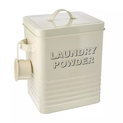 Laundry Powder Tin Storage Box Washing Utility Tablet Home Retro Organise New • £8.99