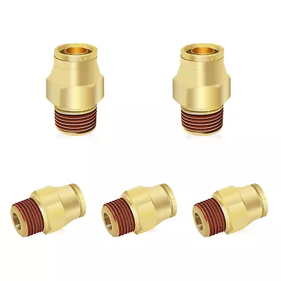 Siptenk 1/2  DOT Brass Push To Connect Air Line Fittings 5 PCS 1/2  OD Tube X • $35.20