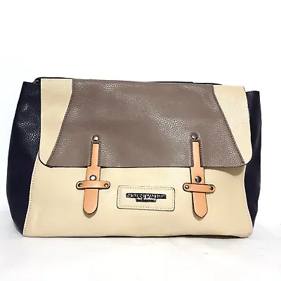 Claude D'Alban Melbourne Handbag Leather Colourblock Multicolour Satchel Bag • $39.95