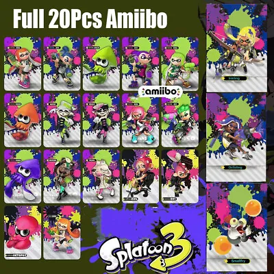 $24.69 • Buy 20PCS PVC NFC Tag Game Cards Splatoon 3 2 Octoling Octopus For Switch /Lite/Oled