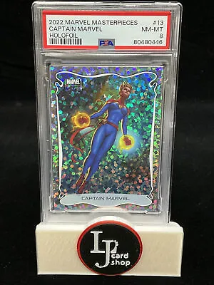 2022 Marvel Masterpieces Captain Marvel #13 Holofoil Small Dots PSA 8 (446) C1 • $12.99