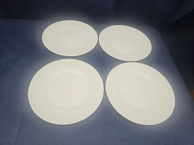 Vintage Martha Stewart Everyday France Set/4 All White Salad Plates Ribbed Band • $18.99