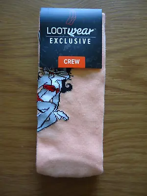 RARE LootCrate/Wear Exclusive Looney Tunes Bugs Bunny (in Drag) Socks 6-12 NWT • £9.99
