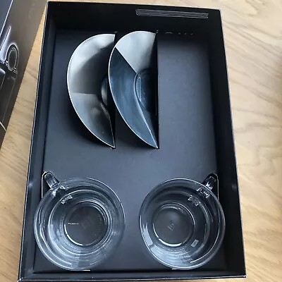 Brand New Nespresso View Cappuccino Cup & Stainless Steel Saucer Set Of 2 - BNIB • £20