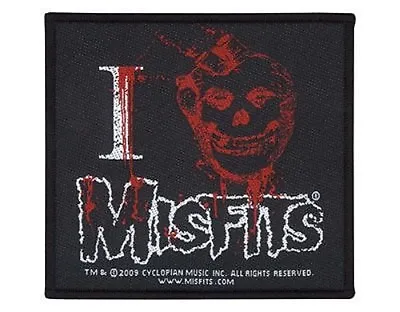 MISFITS I Heart Misfits WOVEN SEW ON PATCH Official Merchandise - No Longer Made • £3.99