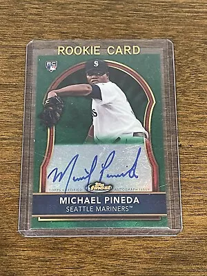 2011 Topps Finest MICHAEL PINEDA RC ROOKIE GREEN Refractor Auto /199 Tigers • $7.99