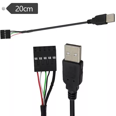 USB 2.0 Type A Male To Dupont 9 Pin Female Header Motherboard Adapter Cable Cord • $2.79