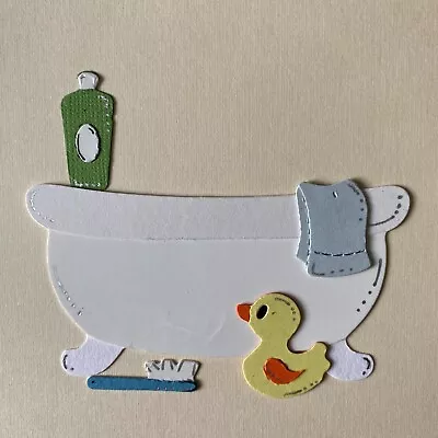 Bath Tub Time Wash Baby Clean Duck Towel Bottle Cleaning Water Die Cuts • £1.75