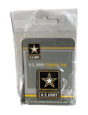 U.S Army  Logo Black  White Gold Star Enamel Pin Official - New Sealed  • $8.99