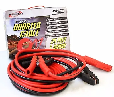 1 Gauge 25' Heavy Duty 1200Amp Auto Truck Jumper Booster Jumping Battery Cable • $62.99