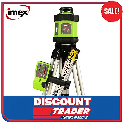 Imex Construction Rotary Laser Level Kit - Receiver Tripod Staff & Case - E60K • $795