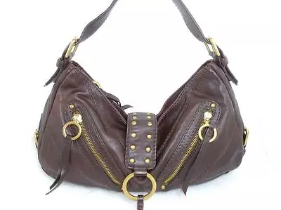 Via Spiga Urban Edgy Used Brown Pebbled Leather Shoulder Bag/hobo • $29.99