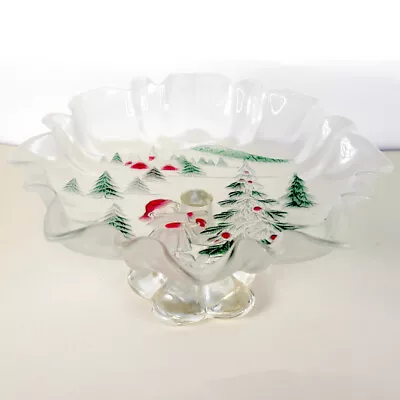 Mikasa Holiday Landscape Footed Bon Bon Candy Dish • $21