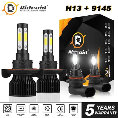 For 2004-2014 Ford F-150 LED Headlight Hi/Lo + Fog Light Bulbs Kit Combo 6000K • $22.98