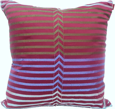 MISSONI HOME CUSHION COTTON SATEEN EMBROIDERED Double Face 40x40cm HOPE 283 • £90