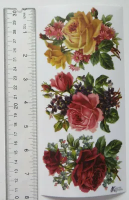 Antique Collection Violette VALERIE ROSES - 1 Sheet Of Roses Stickers #C138 • $3.69