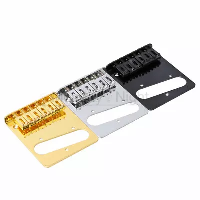 £9.19 • Buy 6 Flate Style Saddle Bridge For Fender Telecaster Tele Electric Guitar