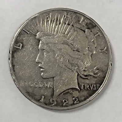 $39.99 • Buy 1922 Library Peace One Dollar Silver Coin US 90%