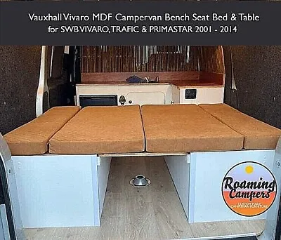 Vauxhall Vivaro MDF Campervan Bench Seat Bed & Table *OPTIONAL CUSHIONS* • £730