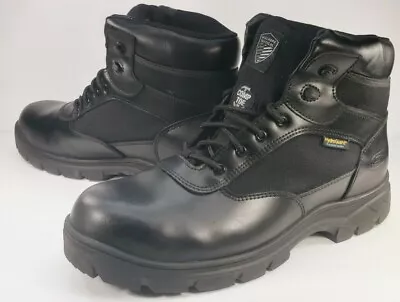 Skechers WASCANA  Men's Size 13M Black Lace-up Work Boot Shoes 77522 • $47.51