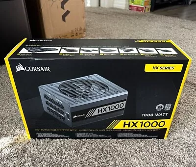 Corsair HX-1000 1000W 80 Plus Platinum Fully Modular PSU ATX In Box All Cables • $150