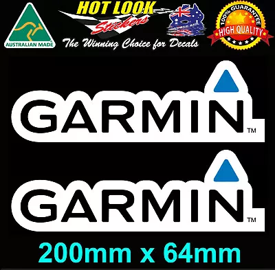 GARMIN Fishing Boat Stickers For 4X4 Caravan Camping Tandem Trailer Fridge Kayak • $6.99