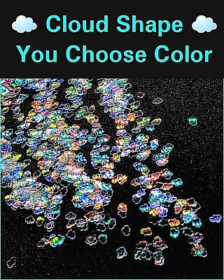 CLOUD Shape Glitter~U Choose Color~Nail Art•Acrylic•Gel•Body Art•Festival•Crafts • $2.50