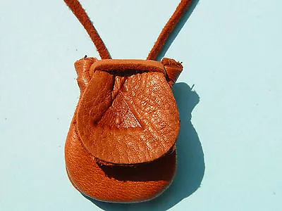 Teepee Flap Pouch Buckskin Pendant Necklace Medicine Bag 1000 • $11.95