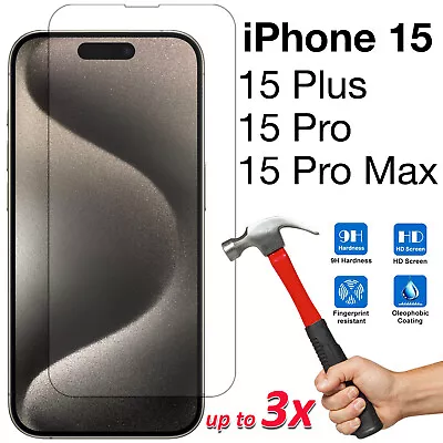 9H Tempered Glass | Film Screen Protector For IPhone 15 Pro Max 14 Plus 13 12 • $9.99