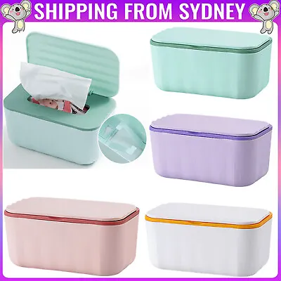 Wipes Dispenser Box Wet Baby Wipes Holder Tissue Storage Case With Lid Supplies • $25.99