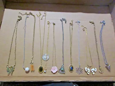 Vintage Lot Of 12 Pendant Necklaces 3 Avonscbutterfly • $10