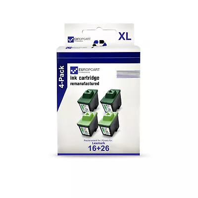 4x Cartridge 2+2 Replaces Lexmark No 16/17 26/27 No 16+17 26+27 • £45.84