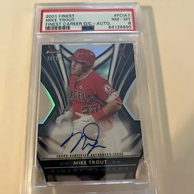 2021 Finest Mike Trout Finest Career DieCut Auto 8/10  • $267