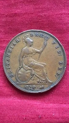 Queen Victoria 1854 One Penny PT Large Copper Penny • £38