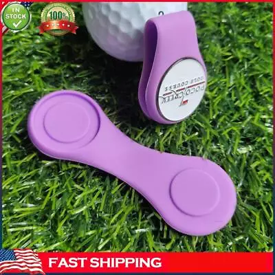 Silicone Golf Hat Clip Folding Mini Ball Mark Clips Golf Supplies (Purple) • $6.79