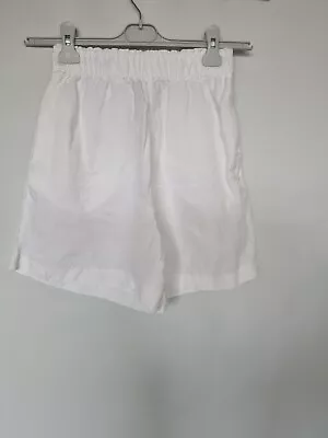 Women's H&M Cream Linen Blend Summer Shorts Size XS • £7.50