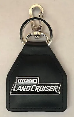 $17.50 • Buy Toyota LandCruiser Script Metal And Leather Keyring / Keyfob