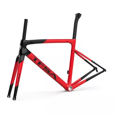 Carbon Fibre Bicycle Frame Fit Both Di2 And Mechanical Road Bike Frameset Red • $1048