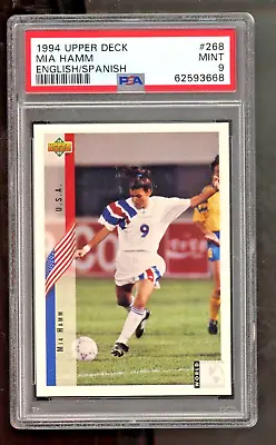 1994 Upper Deck UD World Cup English/Spanish #268 MIA HAMM USWNT Mint RC PSA 9 • $49.99