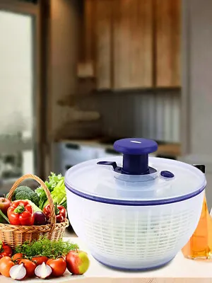 Fruit Cleaner Spinner Fruit Washer Bowl Portable Press Type Salad Efficient • £48.23