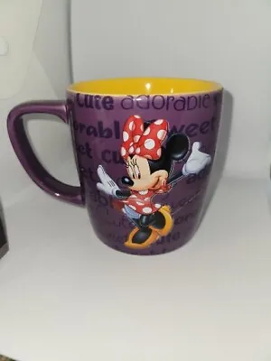 Disney Parks Minnie Mouse Cute Sweet Adorable Sculpted 3D Mug Cup Purple NEW • $8.50
